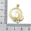 Brass Micro Pave Clear Cubic Zirconia Pendants KK-V010-17G-3