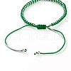Adjustable Two Tone Nylon Cord Braided Bead Bracelets BJEW-JB05852-05-3