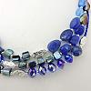 Retro Acrylic 3 Layer Nuggets Beaded Necklaces for Women FS-WGC2D13-01-2