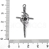 Gothic Rack Plating Alloy Pendants PALLOY-V002-14B-02-3