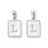 304 Stainless Steel Pave Shell Pendants STAS-G327-01P-L-1