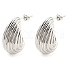 Rack Plating Brass Shell Shape Stud Earrings EJEW-K245-30P-1