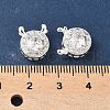 Brass Micro Pave Cubic Zirconia Beads KK-G531-01S-03-3