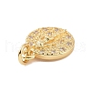 Brass Micro Pave Cubic Zirconia Charms KK-C012-29G-3