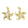 Brass Micro Pave Cubic Zirconia Pendants KK-P236-13G-1