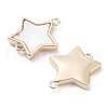 Natural Shell Connector Charms KK-A183-63G-2