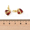 Brass & Glass Pendants KK-F900-02G-3