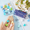 SUNNYCLUE 40Pcs 10 Colors Heart Silicone Beads SIL-SC0001-96-3