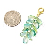 Teardrop Glass Pendant Decorations HJEW-JM03256-01-3