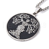 304 Stainless Steel Enamel Necklaces NJEW-Q338-04P-3