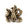 Brass Fox Decoration Ornaments KK-D370-05AG-1