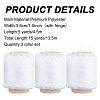 DELORIGIN 3 Rolls Polyester Satin Frayed Ribbon OCOR-DR0001-03A-2
