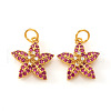 Brass Micro Pave Cubic Zirconia Pendants KK-I672-15G-1