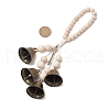 Iron Bell & Tibetan Style Alloy Pendant Decorations HJEW-JM003371-02-3