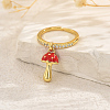 Fruit Pendant Brass Micro Pave Cubic Zirconia Finger Rings for Women SK0908-3-1