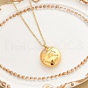304 Stainless Steel Clear Cubic Zirconia Constellation Pendant Necklaces NJEW-R021-02G-02-1