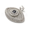 Brass Micro Pave Cubic Zirconia Pendants KK-P250-30P-2