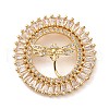Brass Micro Pave Cubic Zirconia Pendants KK-U076-14G-A-1