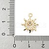 Brass Micro Pave Cubic Zirconia Charms KK-M326-20C-G-3