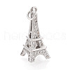 Brass Micro Pave Cubic Zirconia Pendants KK-N268-04P-1