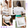 Gorgecraft 2 Yards 3 Layer Polyester Organza Ruffled Pleated Lace Flower Fabric Trim OCOR-GF0003-31A-5