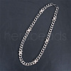 304 Stainless Steel & Zinc Alloy Thorned Cuban Link Chain Necklaces for Men FS-WGE9529-02-1