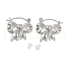 Brass Hoop Earrings for Women EJEW-F344-01P-01-1