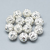 925 Sterling Silver Om Beads STER-T002-64S-1
