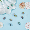 FIBLOOM 10Pcs Natural Paua Shell Beads SSHEL-FI0001-04-4