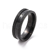Crystal Rhinestone Grooved Finger Ring RJEW-I089-39EB-1