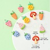 12Pcs 6 Styles Opaque Resin Fruit & Vegetable Pendants RESI-YW0001-56-3