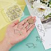 SUPERFINDINGS 18Pcs 3 Style Brass Pinch Bails KK-FH0003-60-3
