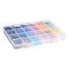 1008Pcs 24 Color Transparent Glass Bead GLAA-H026-03-2