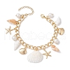 Aluminium Curb Chains Charm Bracelets BJEW-TA00584-2