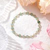 Natural Green Strawberry Quartz Beads Stretch Bracelets for Women BJEW-JB11768-07-1