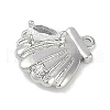 Brass Micro Pave Cubic Zirconia Charms KK-I719-34P-2