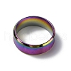 Titanium Steel Wide Band Finger Rings for Women Men RJEW-WH0009-13F-M-2