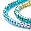 Rainbow Color Electroplate Non-magnetic Synthetic Hematite Beads Strands G-L489-G01-3