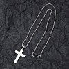 201 Stainless Steel Pendant Necklaces for Man NJEW-Q336-03C-P-4