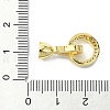 Rack Plating Brass Pave CLear Cubic Zirconia Fold Over Clasps KK-M282-47G-3