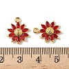Brass Micro Pave Cubic Zirconia Pendants KK-D373-04B-G-3