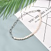 Vintage Natural Pearl Beaded Necklace for Girl Women NJEW-JN03678-2