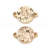 Brass Textured Connector Charms KK-K351-57B-G-1
