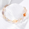 Natural Cherry Blossom Agate Beaded Bracelets for Women G-P563-07P-15-1