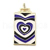 Brass Micro Pave Cubic Zirconia Pendant with Enamel KK-H458-02G-P01-1