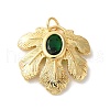 Leaf Rack Plating Brass Pendants KK-U022-08B-01-1