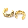Brass Micro Pave Cubic Zirconia Cuff Earrings EJEW-C104-094G-2