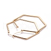 201 Stainless Steel Angular Hoop Earrings EJEW-F205-13G-B-2