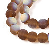 Frosted Transparent Glass Beads Strands GLAA-T032-T8mm-MBB23-3