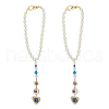 2Pcs Alloy Rhinestone Pendant Decorations HJEW-FH00021-1